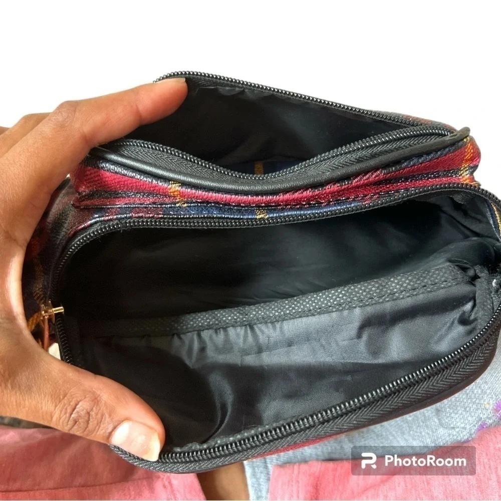 Nordstrom Plaid Faux Leather Fanny Pack